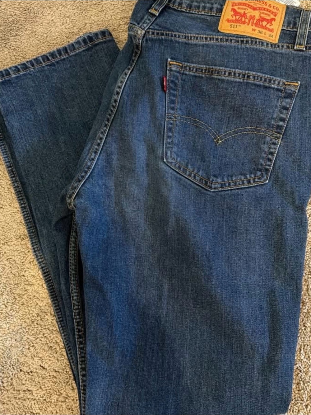 Levi's Men Jeans in Dark Blue Denim